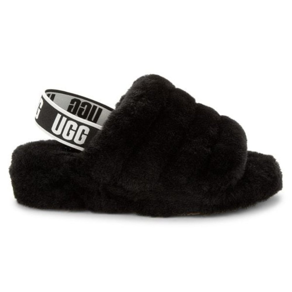 UGG Fluff Yeah Black Slide NEW